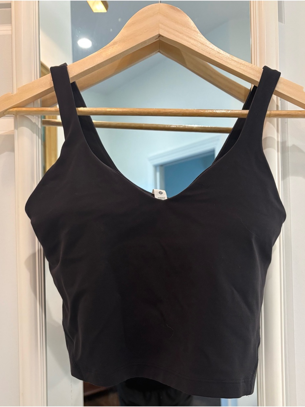 lululemon athletica Black V-Neck Cropped Tank